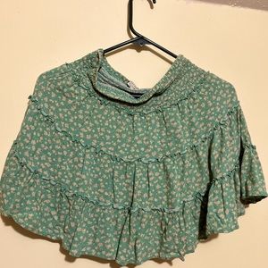 Aqua/green miniskirt
